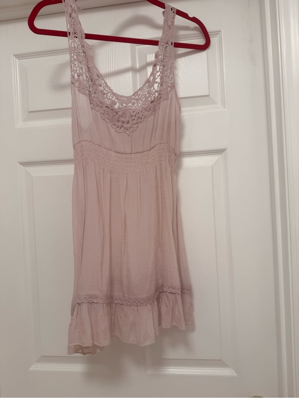 NWT Boho Dress Ruffle Bottom Embroidered Top